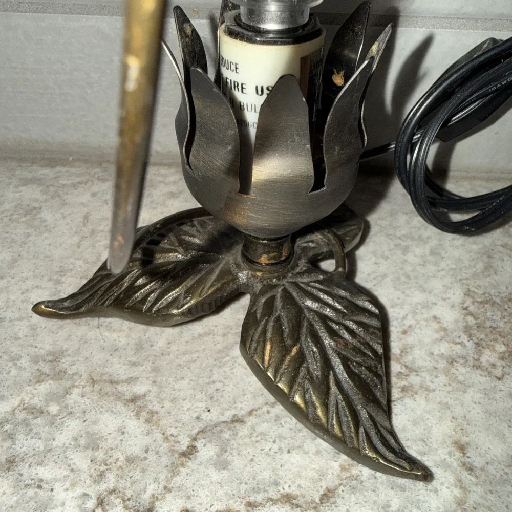Vintage Brass Angel Cherub Blowing Horn Sculpture Accent Ambient Light Lamp Work